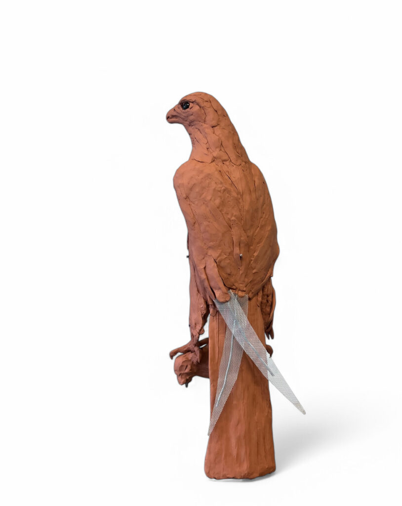 Sculpture armature clay later work with wings Gyr Sculpture by JOEL