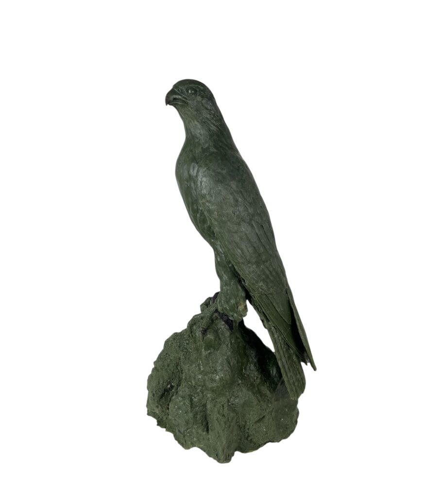 Image of the Gyr falcon statue by Sculptress JOEL at the wax stage prior to casting into bronze