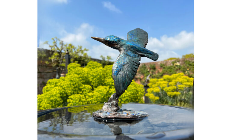 Kingfisher Bronze sculpture by Sculptress Joel Banner