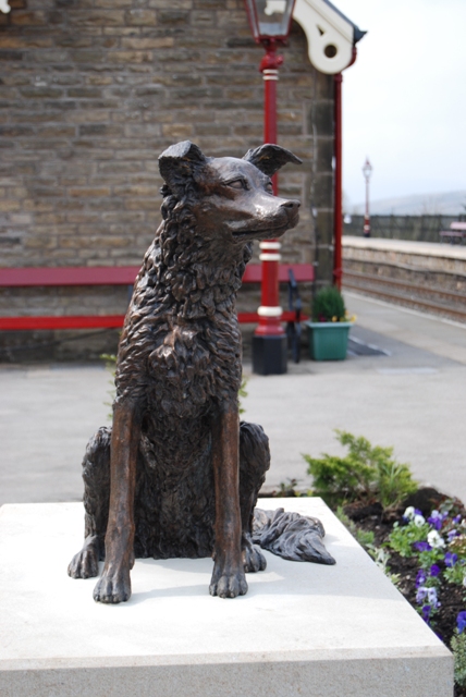 Statue commission of Ruswarp the Collie by Sculptress JOEL