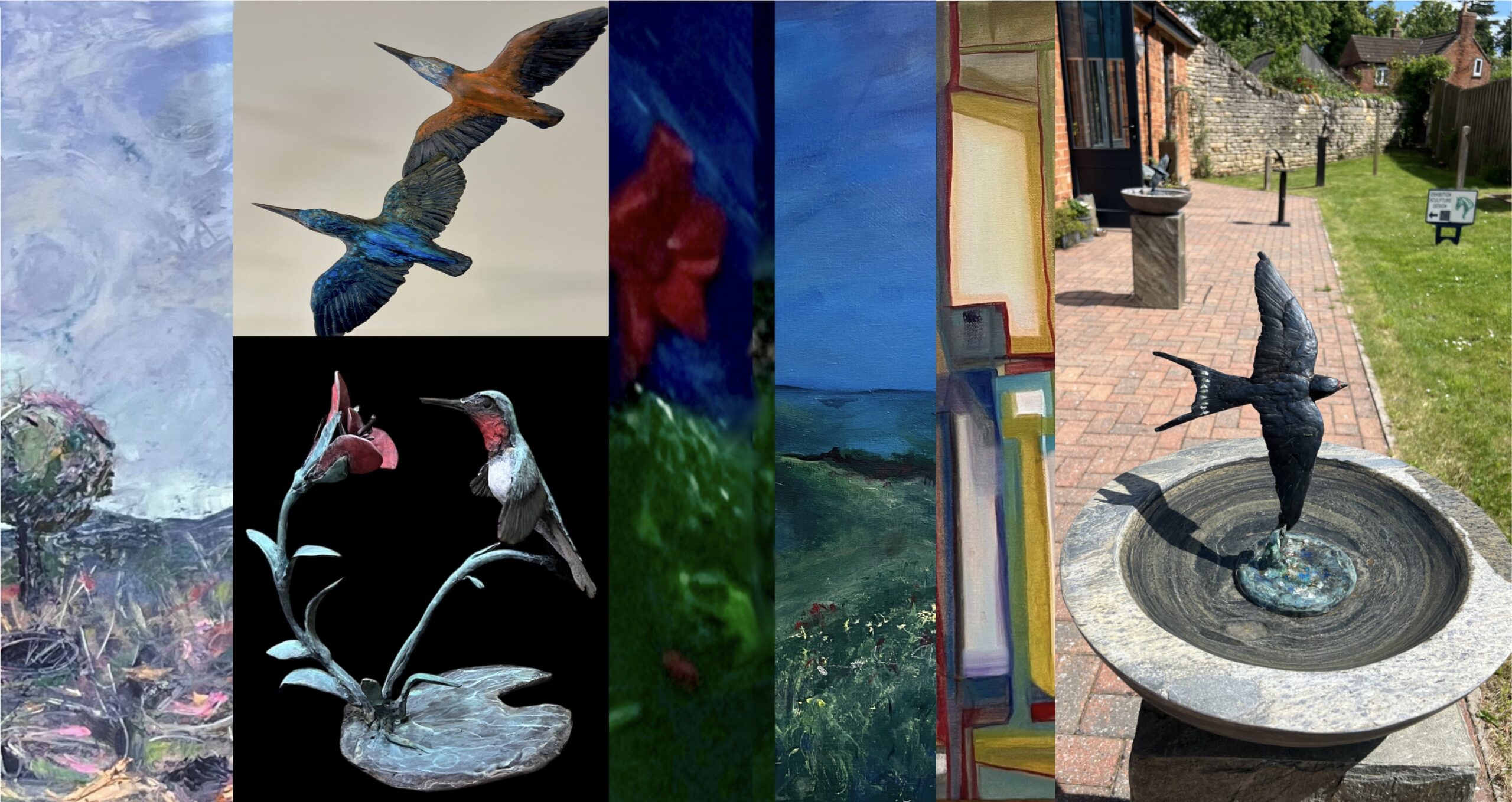 artists at the Colour of Wings & Wonder exhibition