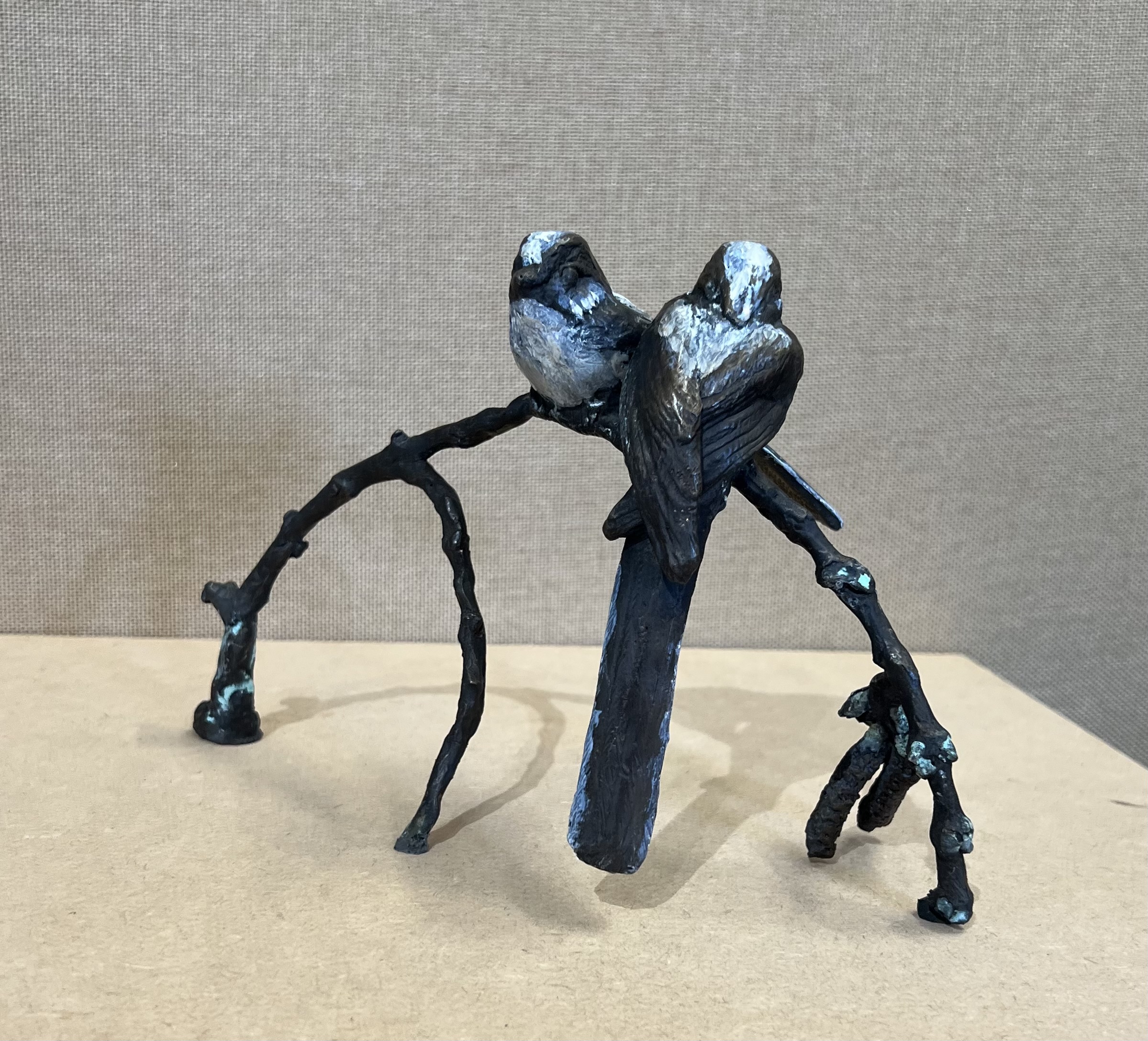 Bronze Sculpture by Sculptress JOEL of the charming Long Tailed Tit